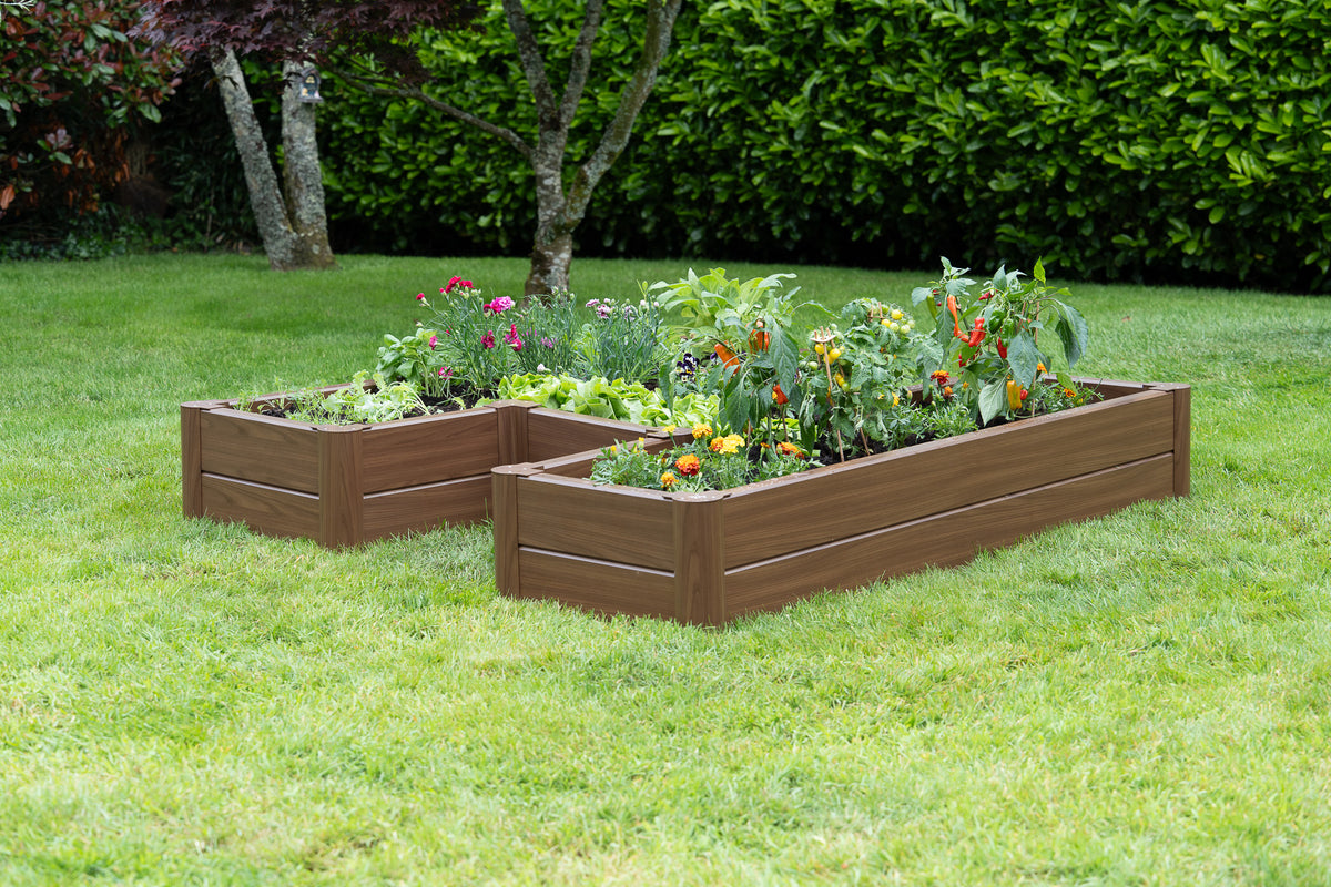 Mia raised garden bed in a garden setting
